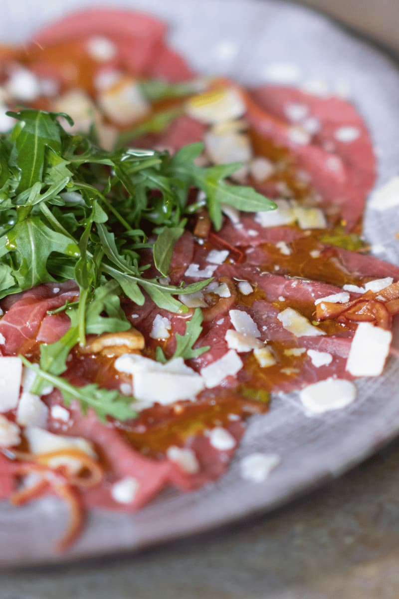el aperitivo perfecto carpaccio de ternera